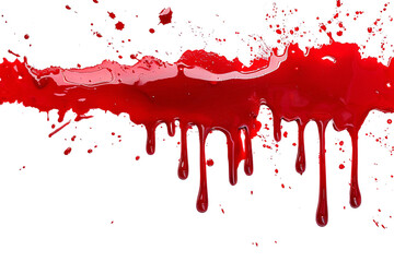 blood or paint splatters isolated on white background,graphic resources,halloween concept	

