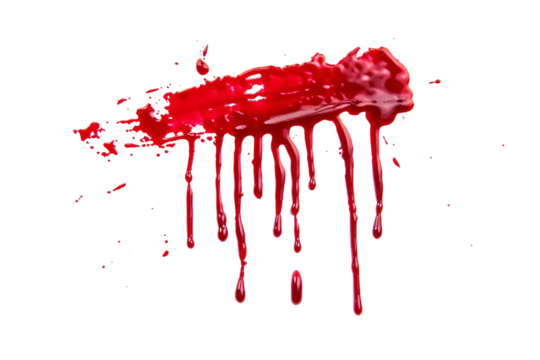 blood or paint splatters isolated on white background,graphic resources,halloween concept	
