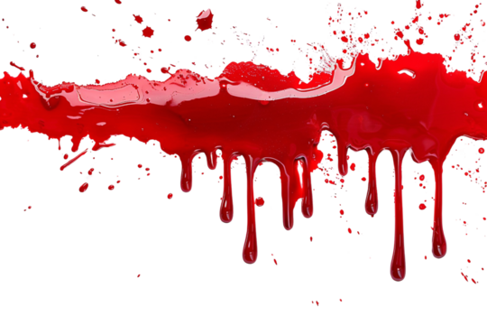 blood or paint splatters isolated on white background,graphic resources,halloween concept	
