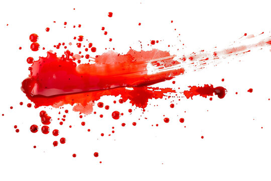blood or paint splatters isolated on white background,graphic resources,halloween concept	
