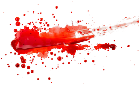 blood or paint splatters isolated on white background,graphic resources,halloween concept	
