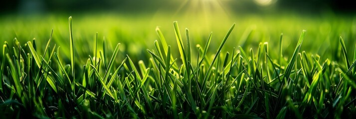Obraz premium Abstract spring, summer grass meadow field. Beautiful fresh nature landscape environment.