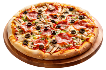 pizza isolated transparent background..