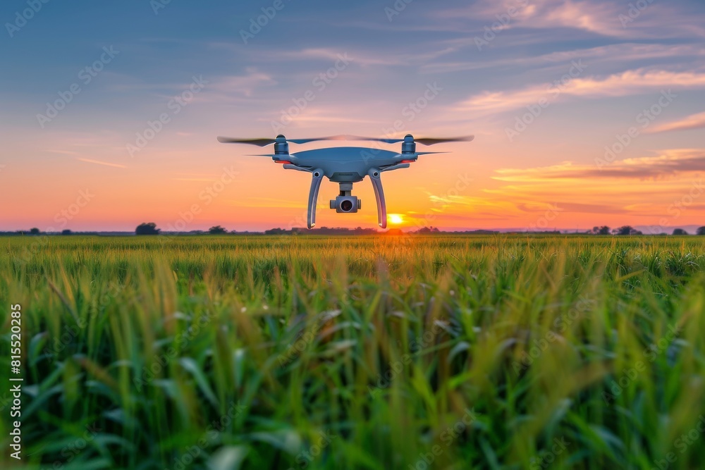 Poster advanced drones enhance modern agricultural operations with precision farming techniques and efficie
