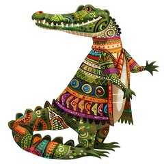 Crocodile ethnic fusion fashion
