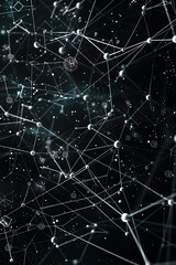 Fototapeta premium A high-tech visualization of a space exploration data network
