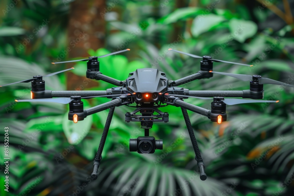 Poster agricultural drone applications in farming utilize sensoric technology for structured pesticide mana