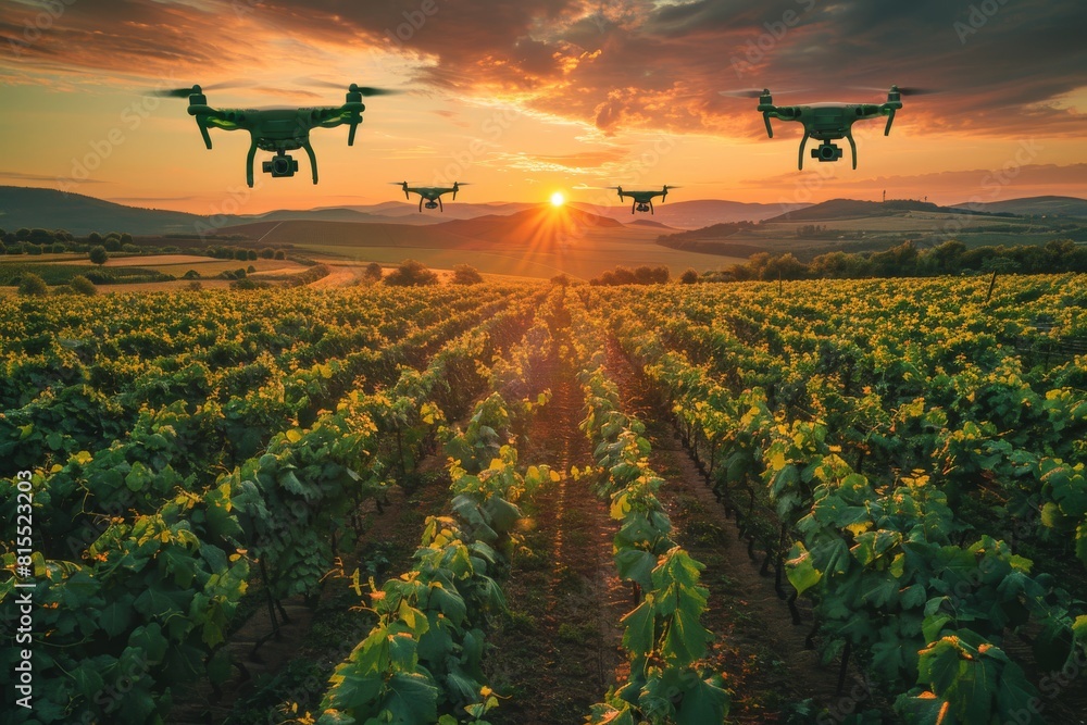Poster advanced monitoring in structured agricultural settings uses smart technology for precise land manag