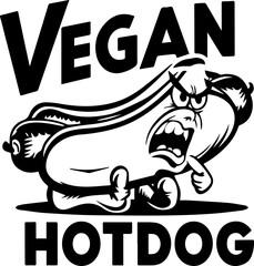 Obraz premium Vegan Hotdog the seller of t-shirt