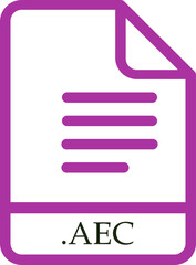 AEC  File Minimal icon with symbol