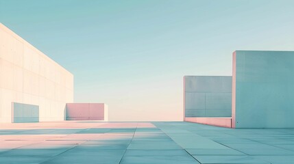 Pastel Architectural Minimalism background