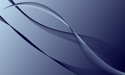 Obraz premium blue business lines wave curves with soft gradient abstract background