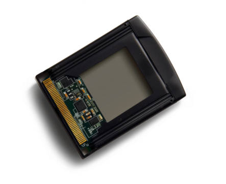 Non-functional external card reader on transparent background