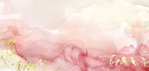 Deluxe blush, ivory, & gold watercolor for sophisticated settings.