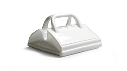 Single-use plastic bag isolated on transparent background