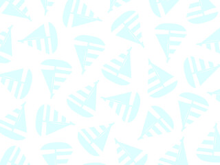 ランダムヨット柄背景：水色