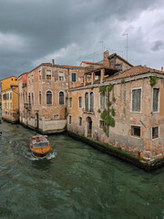 A canal in Venice, before the rain