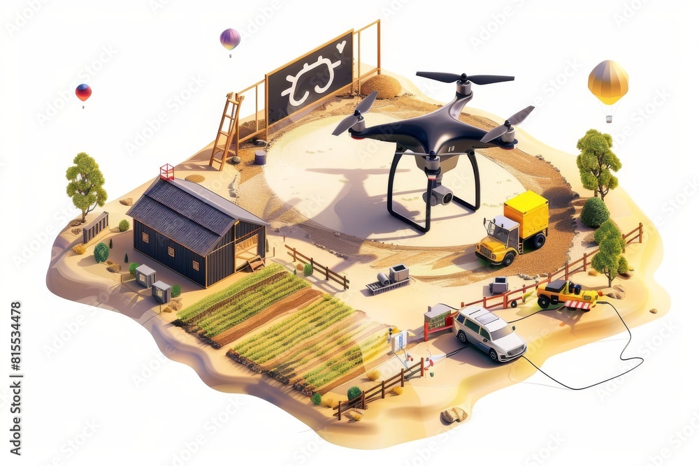Aufkleber sustainable farming practices leverage advanced drone technology, integrating aerial views for preci