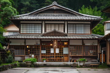 The exterior of a traditional japanese dojo