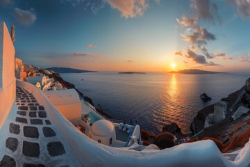 Mesmerizing Morning Santorini Island Vista