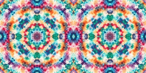 Kaleidoscope Swirl: A Psychedelic Watercolor Repeating Texture