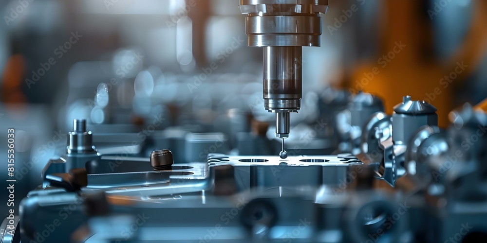 Aufkleber precision measurement of metal engine block part dimensions with multiaxis cmm probe stylus ball tip