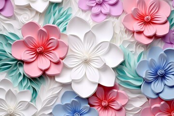 a colorful display of flowers with the word  spring  on the bottom.