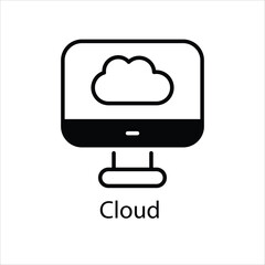 Cloud Vector icon 