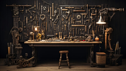 Many Tools on a table
