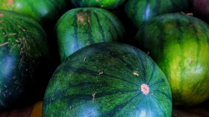 watermelon on a wooden table