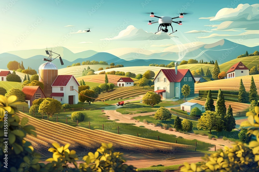 Aufkleber quality crop inspection using automated drones and smart remote sensing facilitates advanced farming