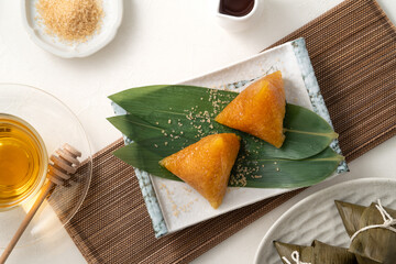 Zongzi, alkaline rice dumpling for Dragon Boat Festival food.