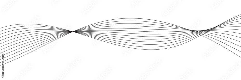 Aufkleber technology abstract lines gold gradient color on white background. technology, data science, geometr