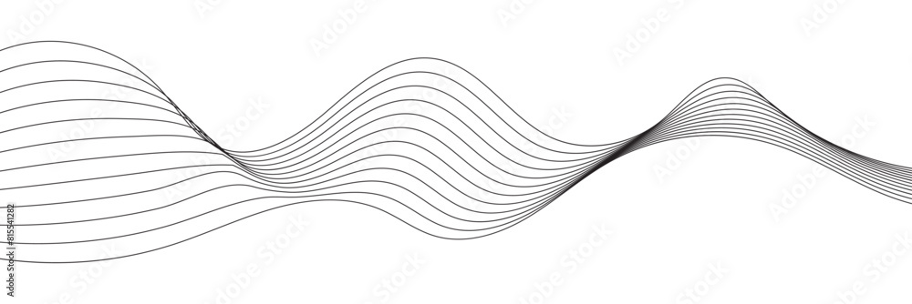 Aufkleber technology abstract lines gold gradient color on white background. technology, data science, geometr