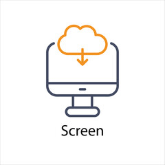 Screen  Vector icon