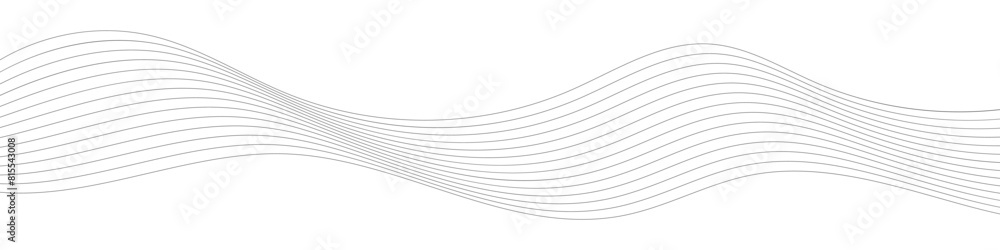 Aufkleber thin line wavy abstract vector background. curve wave seamless pattern. line art striped graphic tem