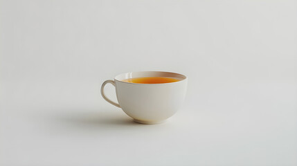 Fototapeta premium Cup Mockup. White coffee cup infant of a small bottle of milk. Perfect for businesses selling cups, just overlay your quote or design on to the image