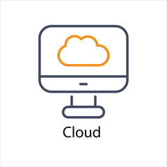 Cloud Vector icon 