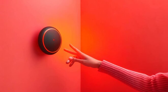 Minimalist visualization of a feedback button morphing into different shapes based on user touch