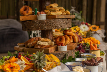 display of a display of a variety of fruit