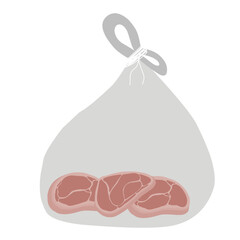 Illustration of pieces of sacrificial meat