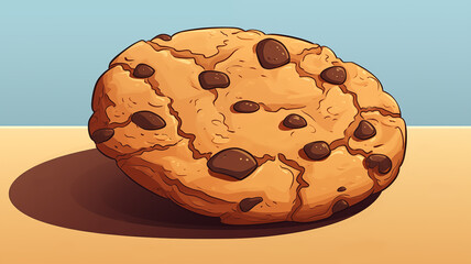 Hand drawn cartoon cookie illustration
