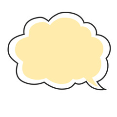 手描きの線画吹き出しイラスト