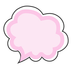 手描きの線画吹き出しイラスト