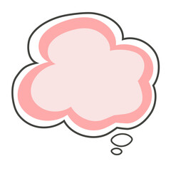手描きの線画吹き出しイラスト