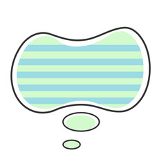 手描きの線画吹き出しイラスト