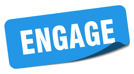 engage sticker. engage label