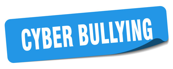 cyber bullying sticker. cyber bullying label