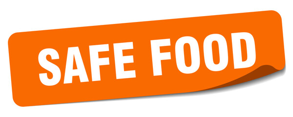 safe food sticker. safe food label