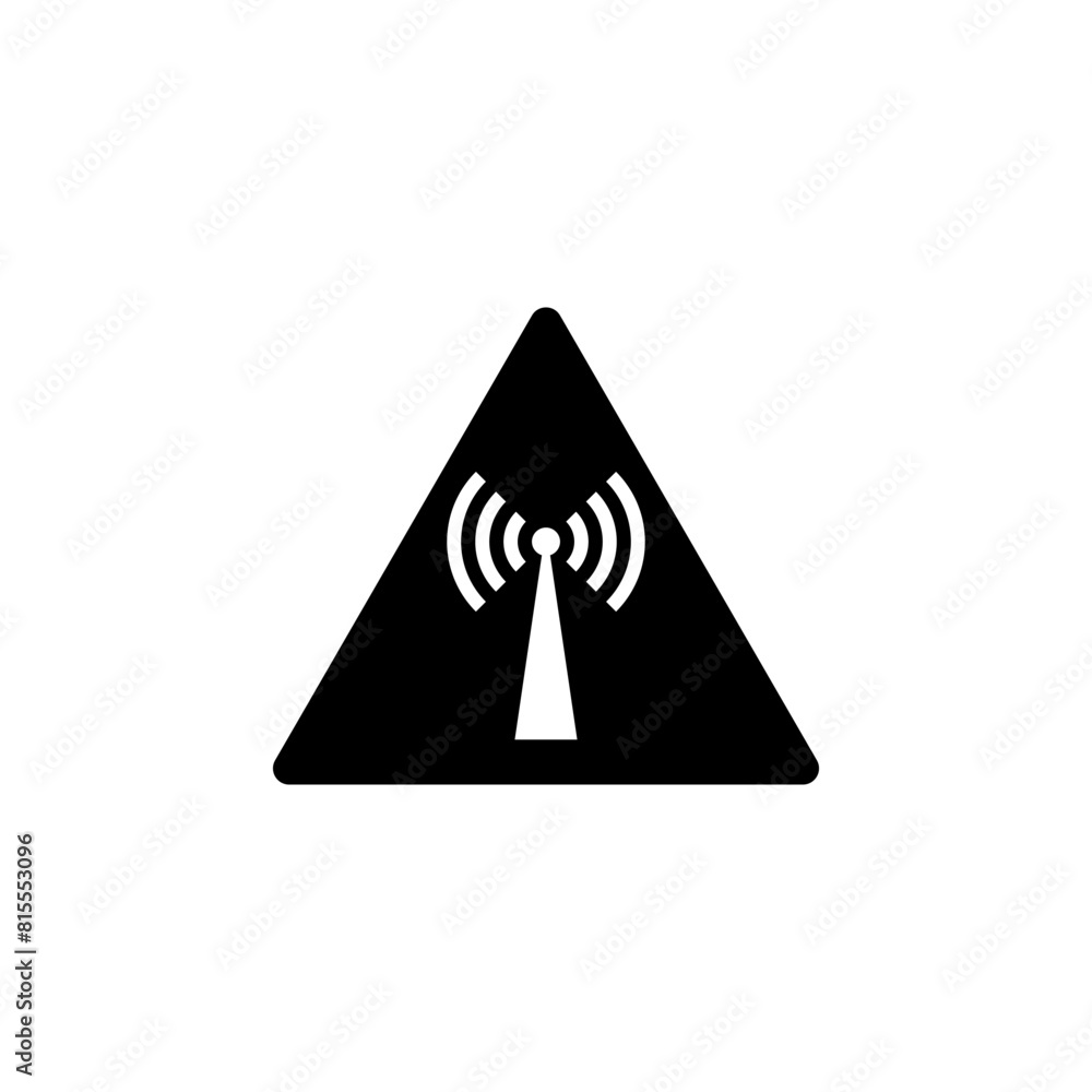 Aufkleber communication antenna, transmitter signal flat vector icon. simple solid symbol isolated on white ba